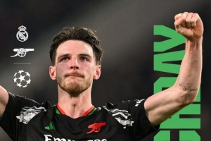 开云体育手机登录-期待你的任意球！阿森纳晒对皇马次回合海报：赖斯单人出镜